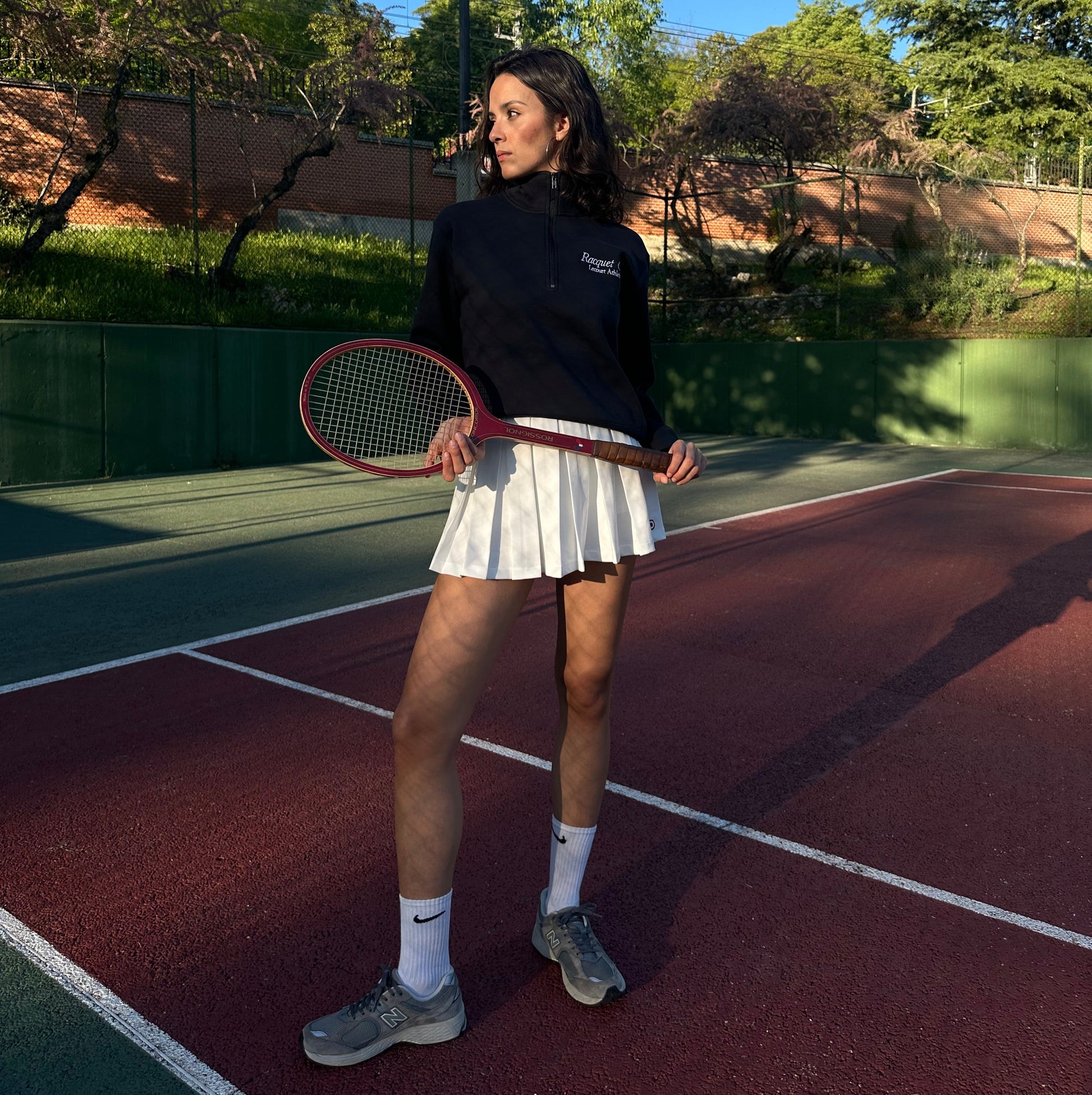 Classic White and Navy Blue Skirt